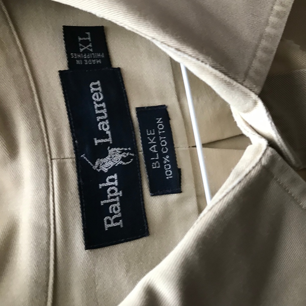 Men's Ralph Lauren Khaki Blake Shirt 100 Cotton XL